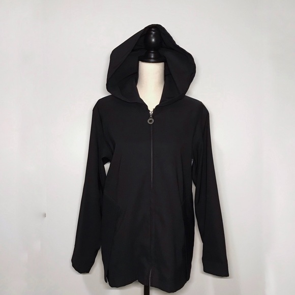 Jones New York Jackets & Blazers - Jones NY lightweight lined jacket with hood, black